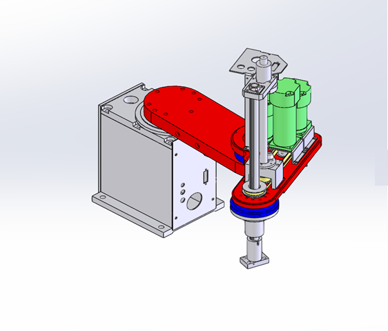 四轴操纵器机械臂3D数模图纸 x_t格式